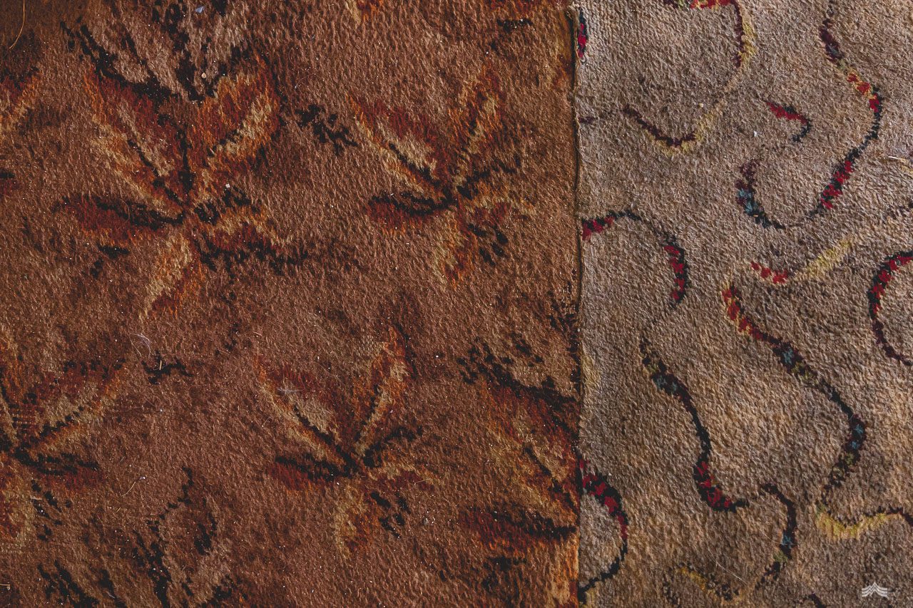 Old carpet fragments